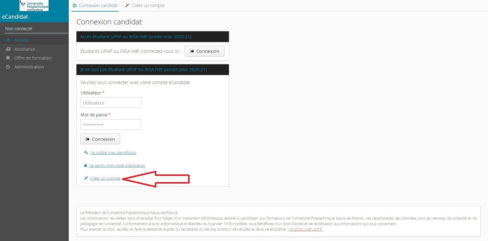 Comment s'inscrire sur ecandidat